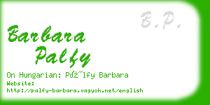 barbara palfy business card